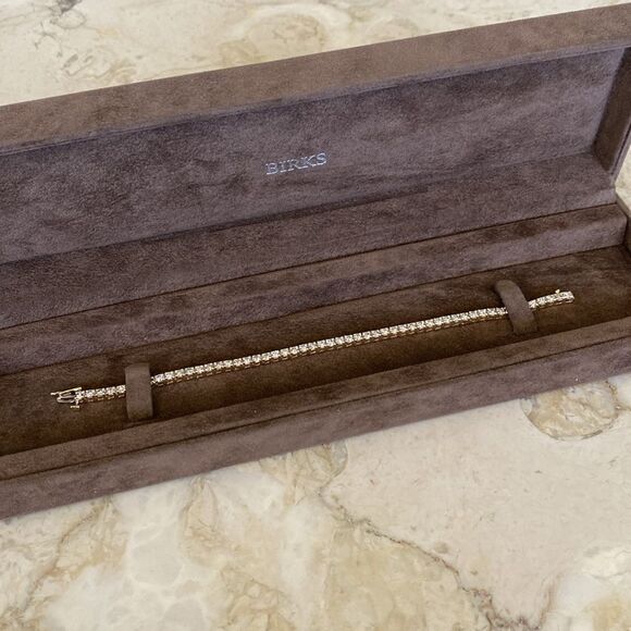 5.10 Carat Diamond Tennis Bracelet 14K Yellow Gold $17,000 Appraisal - Picture 11 of 12